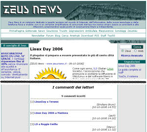 LinuxDay 2006 del Telug sul sito www.zeusnews.it