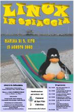 Linux in spiaggia - Manifestino